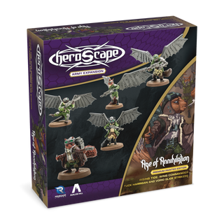 Heroscape: Rising Tide – Vorid Glide Strikers and Wing Commander Tuck Harrigan (Premium Painted Edition) *PRE-ORDER*